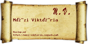 Mázi Viktória névjegykártya